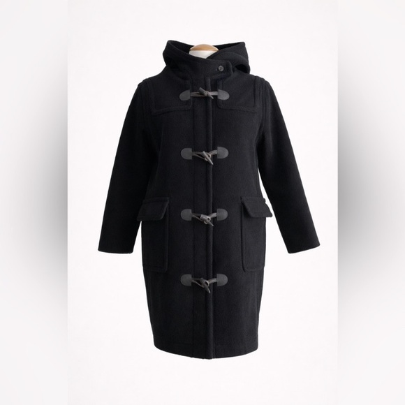 SAINT-JAMES - Wool Duffle Coat with Hood | Classic Toggle Closure - Picture 16 of 16